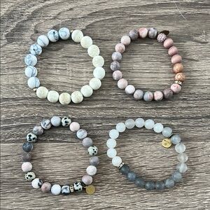 Elegant Beaded Bracelet Set - Multicolor